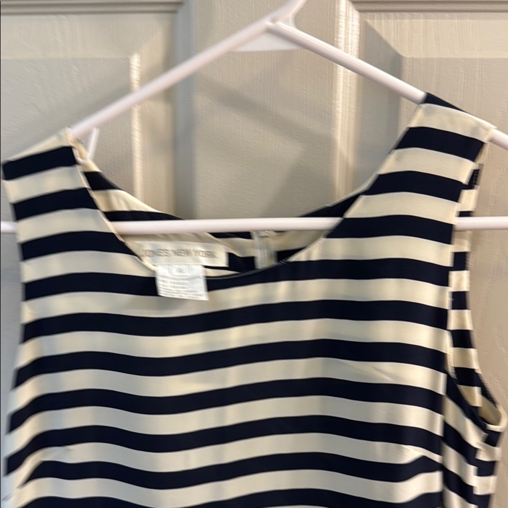 Black and White Striped Sleeveless Top